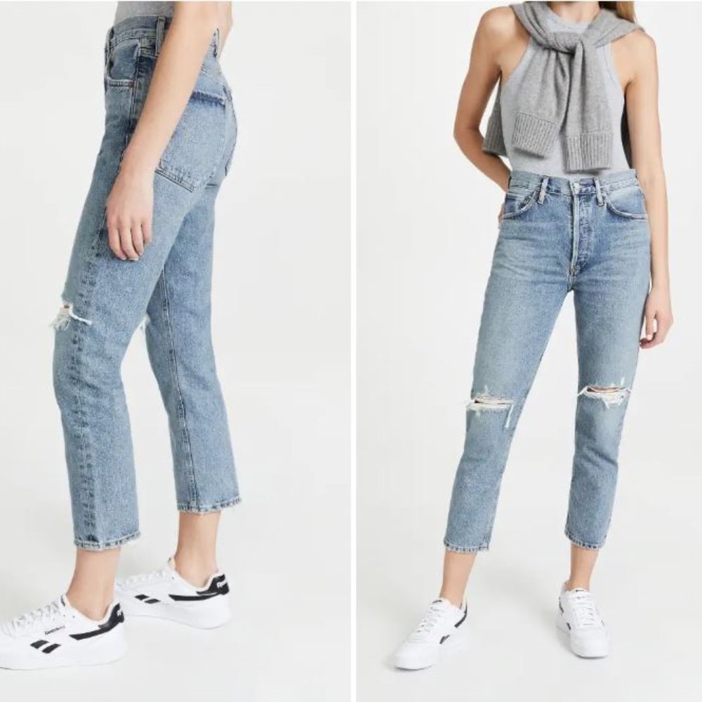 AGOLDE Riley High Rise Straight Crop Jeans - Picture 5 of 13